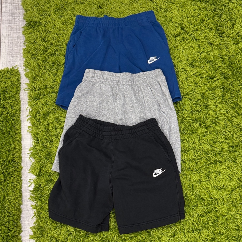 Nike Kids Shorts Trio - Blue, Gray, Black